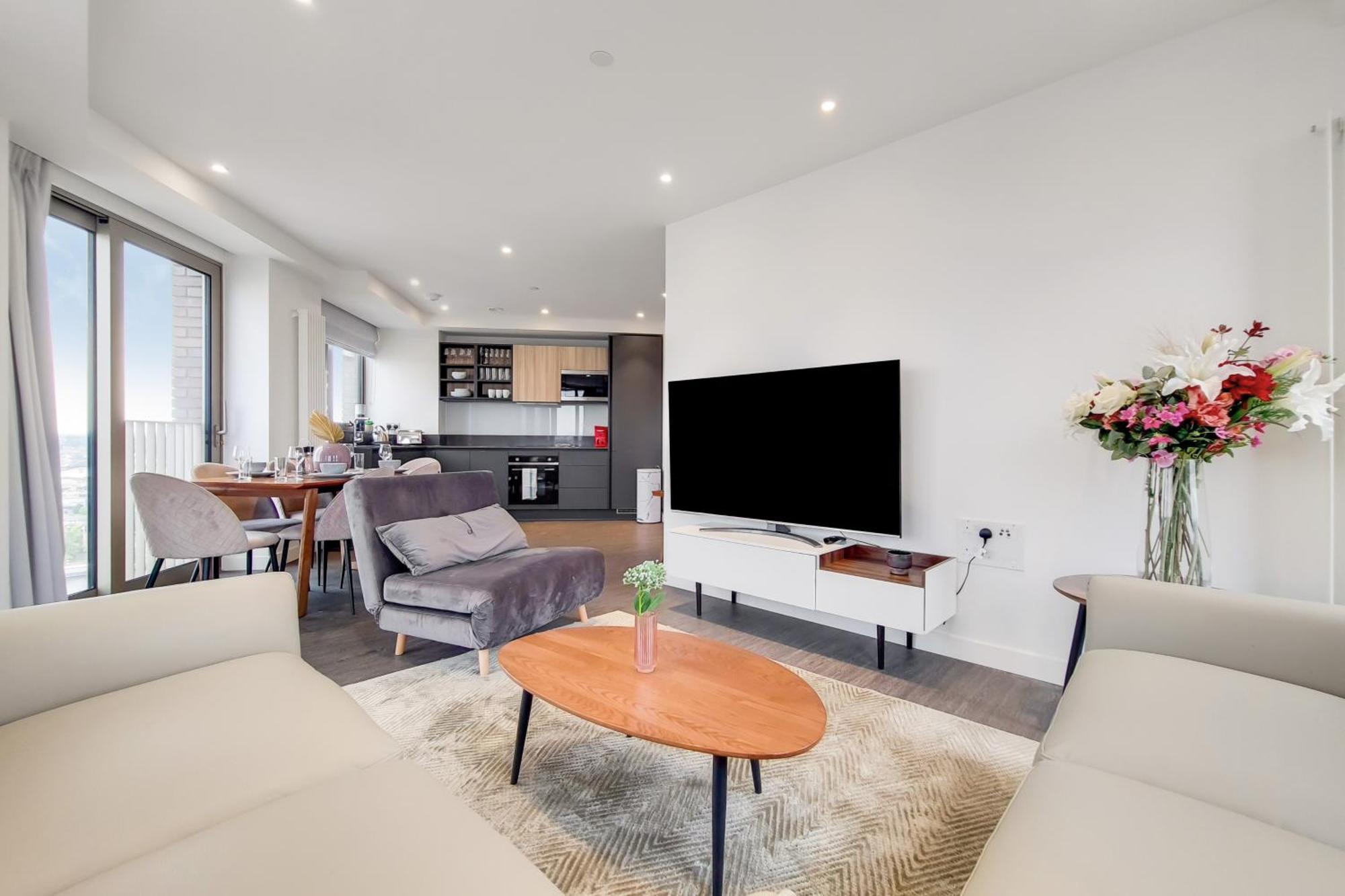Deluxe Three Bedroom Apartment By London Excel Stays 外观 照片